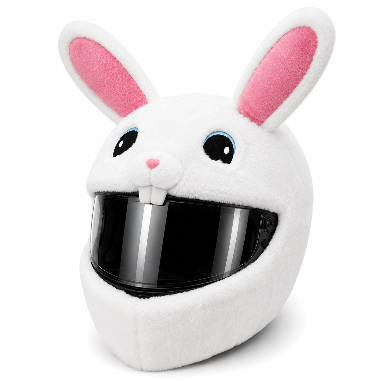 White Bunny Helmet Cover