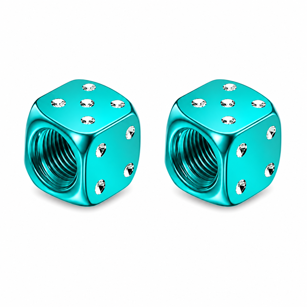 Cyan Dice Caps
