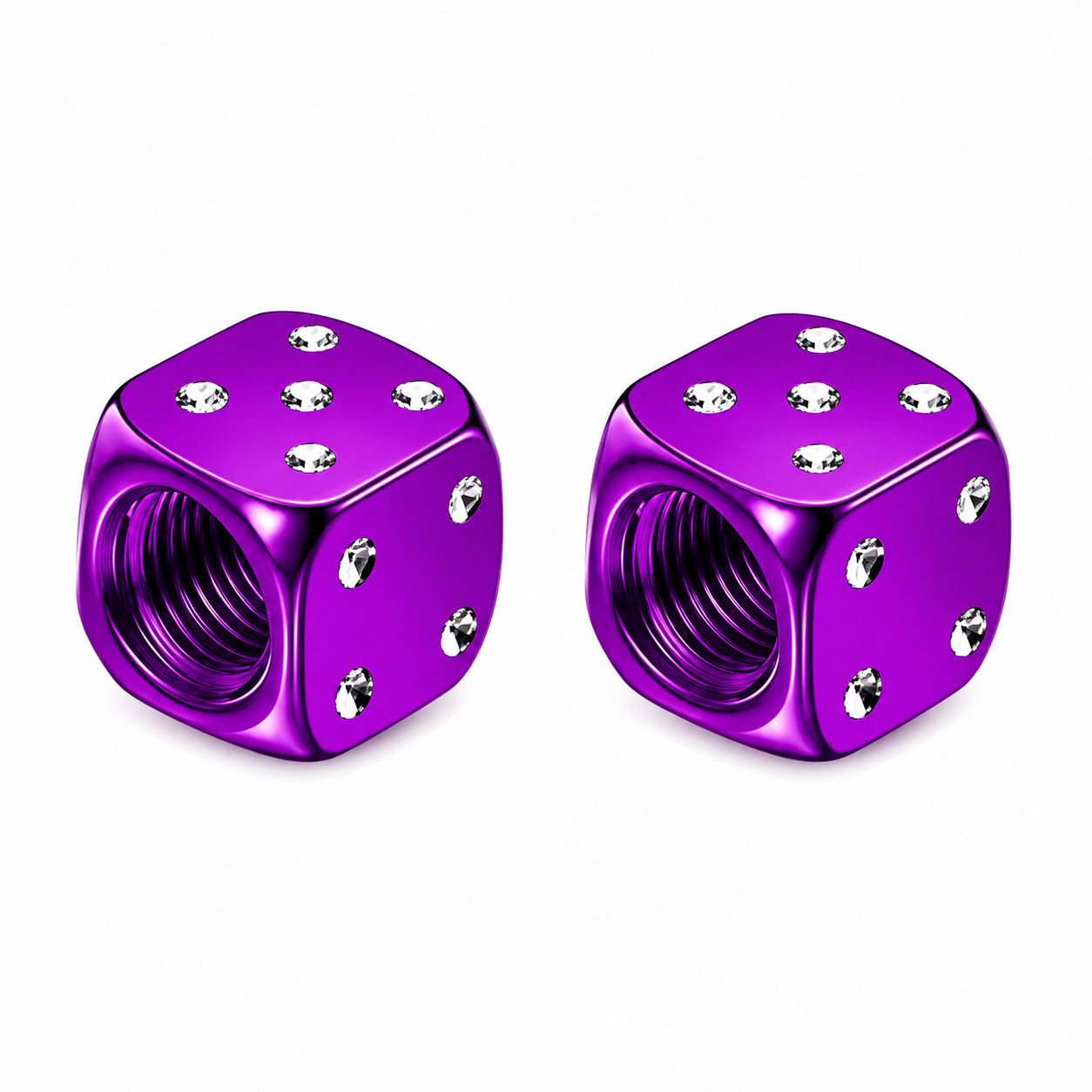 Purple Dice Caps